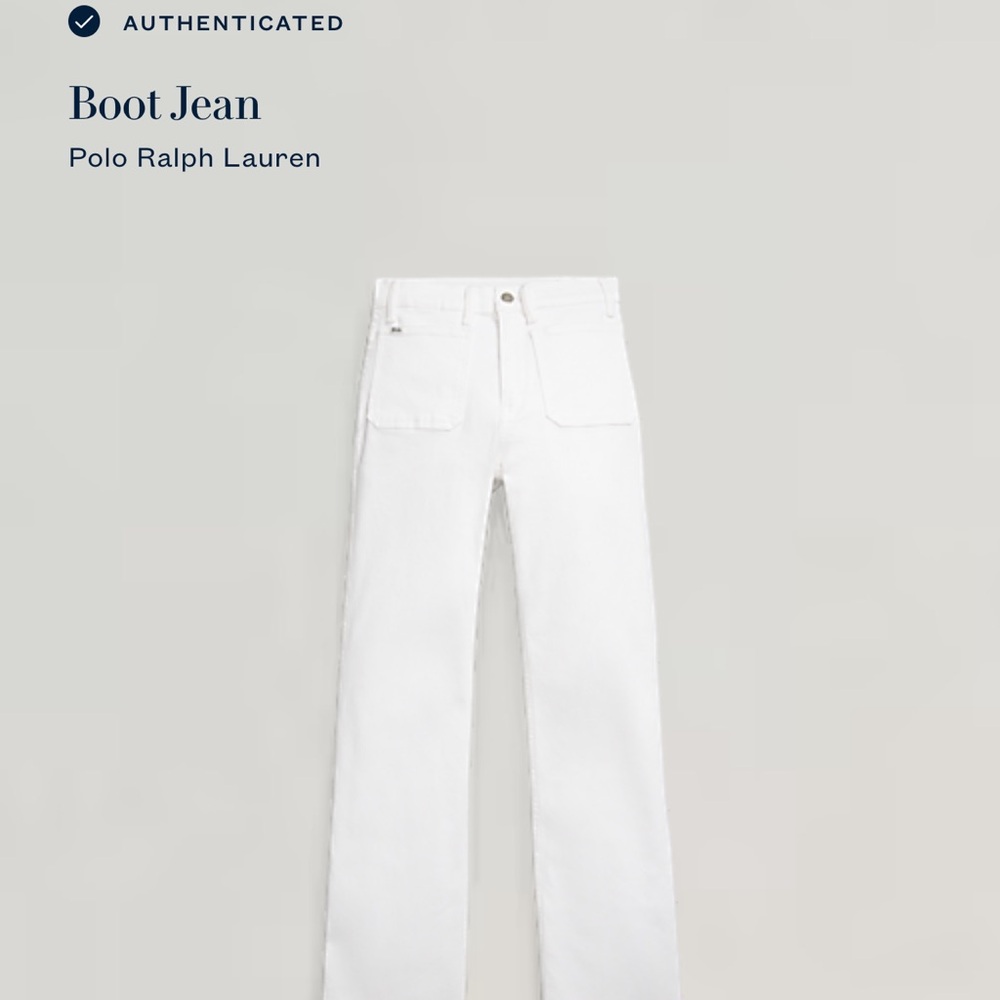 Polo by Ralph Lauren Cream Wide-Leg Jeans